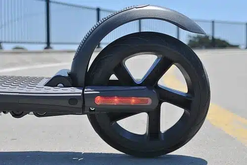 rear tire of the segway es2 electric scooter