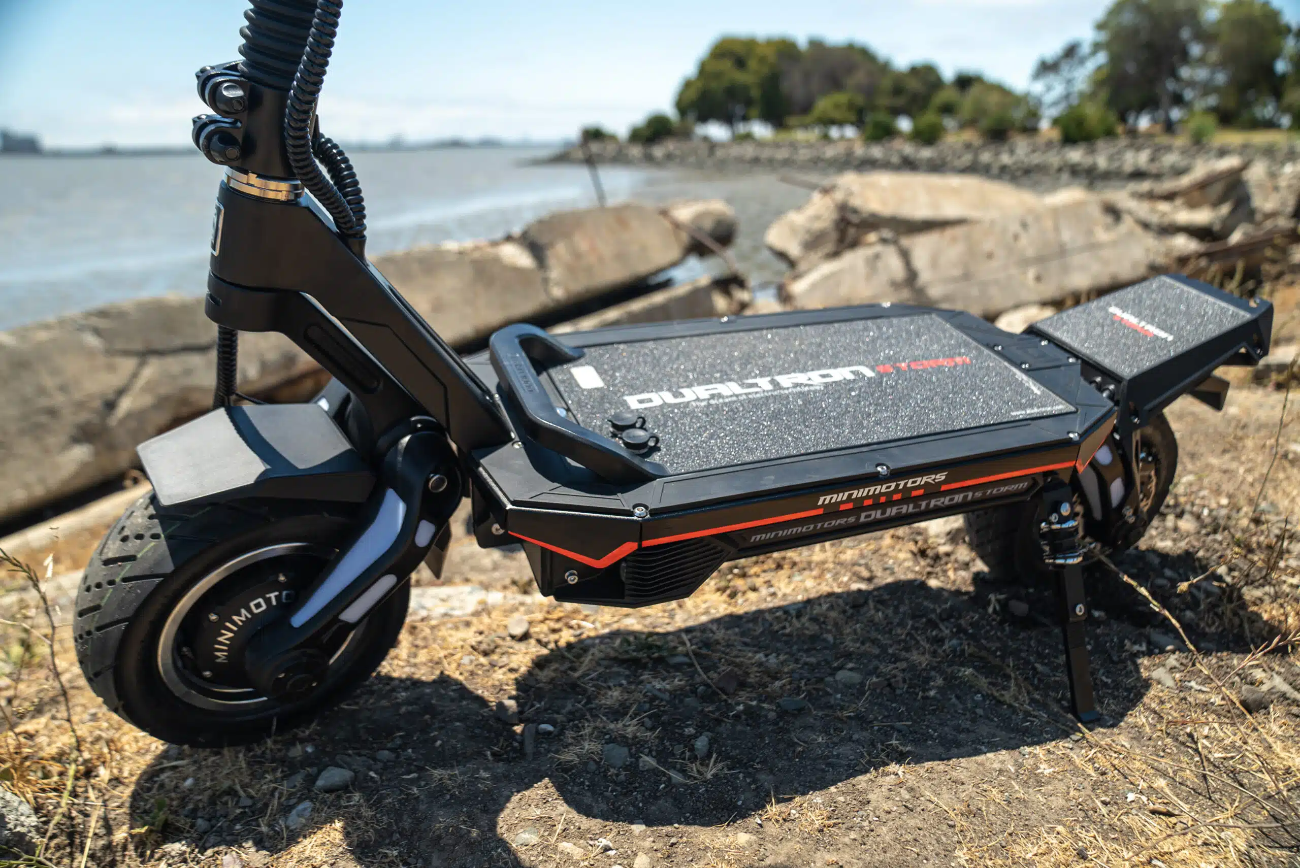 dualtron storm deck on waterfront