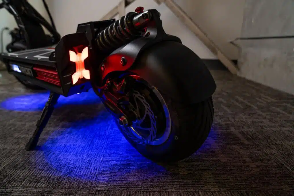 Dualtron X Limited Back wheel featuring size and disk brakes