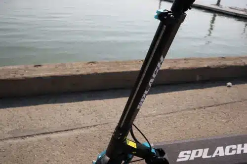 splach turbo electric scooter strip lights down the stem
