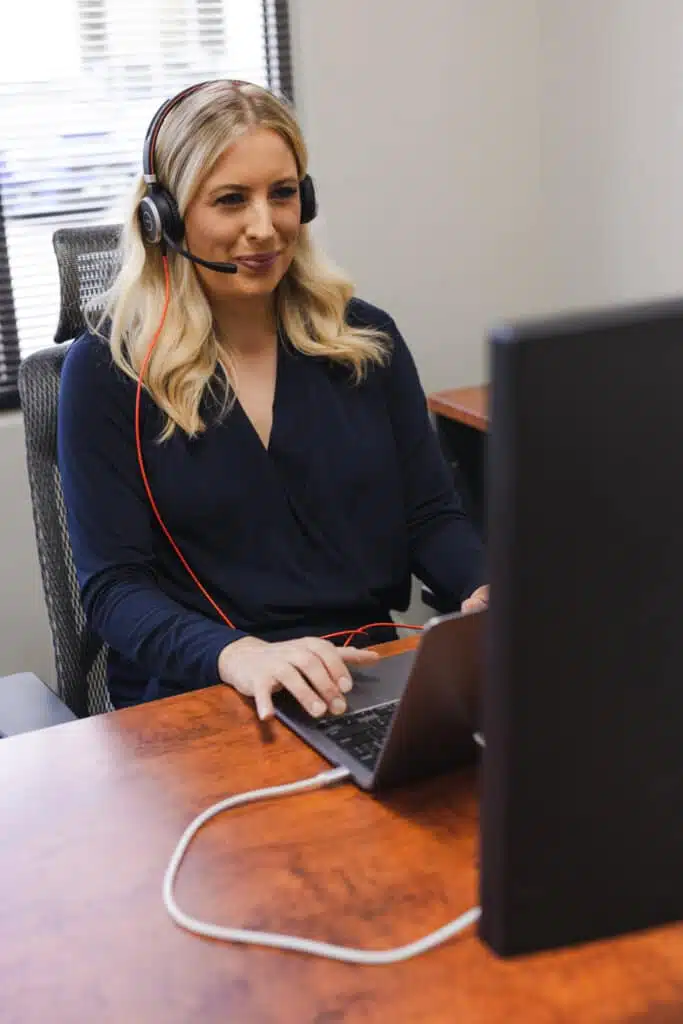 woman working at desk at electric kicks in australia
