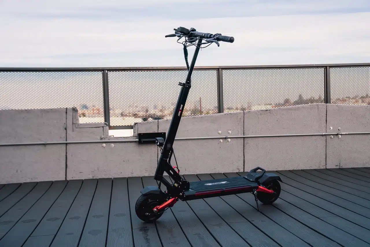 Synergy Aviator 2.0 on wooden deck overlooking San Francisco