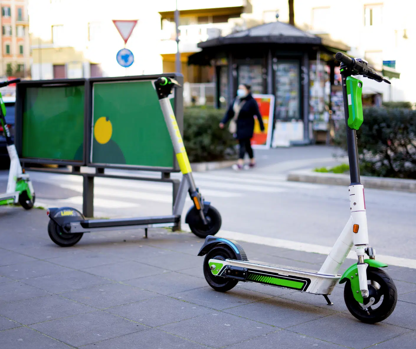 3 lime scooters