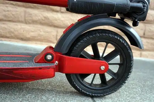 Red Uscooters Booster Sport back wheel foot brake
