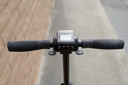 Red Uscooters Booster Sport cockpit view