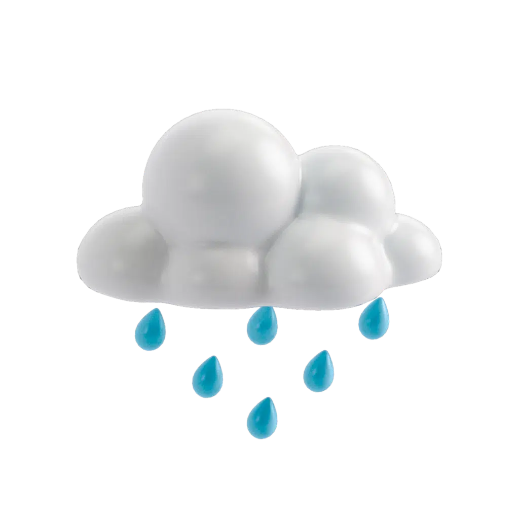 water resistance icon of raining cloud
