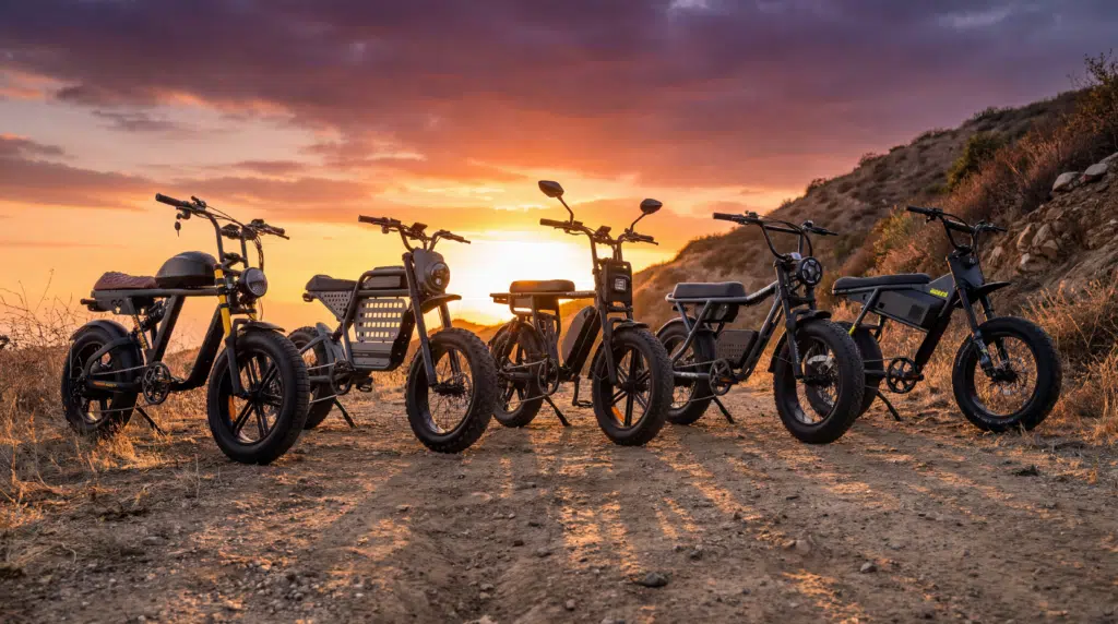 electric moped bicycles Turbo Style Full Suspension All Terrain eBike Whether commuting CYCROWN CycHunter 2.0 Long-Range Moped-Style