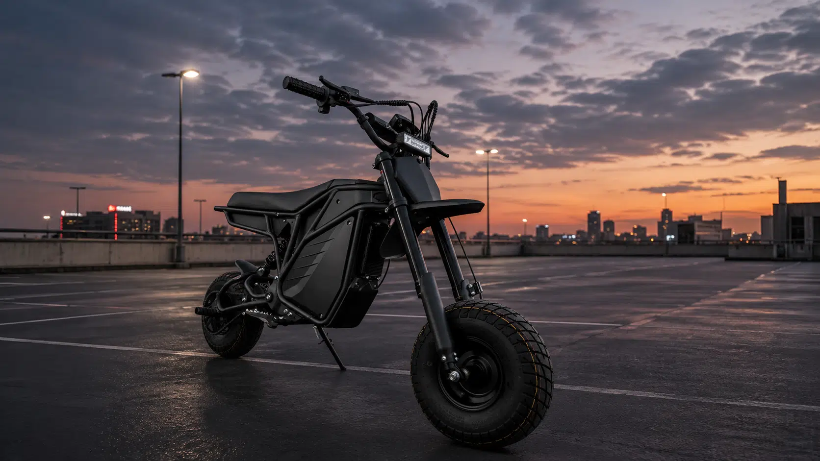 Best Electric Motorcycles of 2026 (Spring Edition) 14 Electro and Co The Rizzler compact urban electric motorcycle in a city parking garage