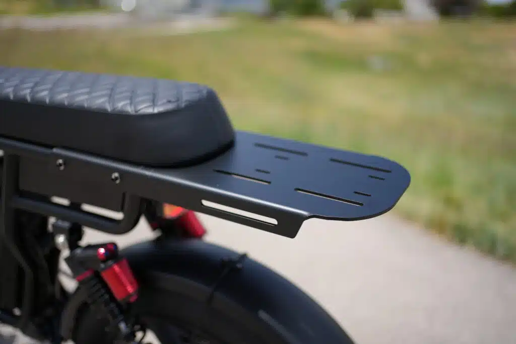 Heybike Saturn Review: The Cheap Long-Range Moped-Style eBike King 4 Heybike Saturn rear rack and frame for cargo and payload