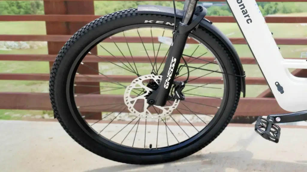 Monarc Tracer Review: A Long-Range City eBike With a 5-Year Warranty 5 Monarc Tracer quad-piston hydraulic brakes
