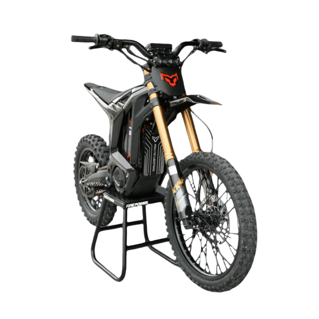 Best Electric Motorcycles of 2026 (Spring Edition) 3 Arctic Leopard XE Pro S 72V electric dirt bike on a stand