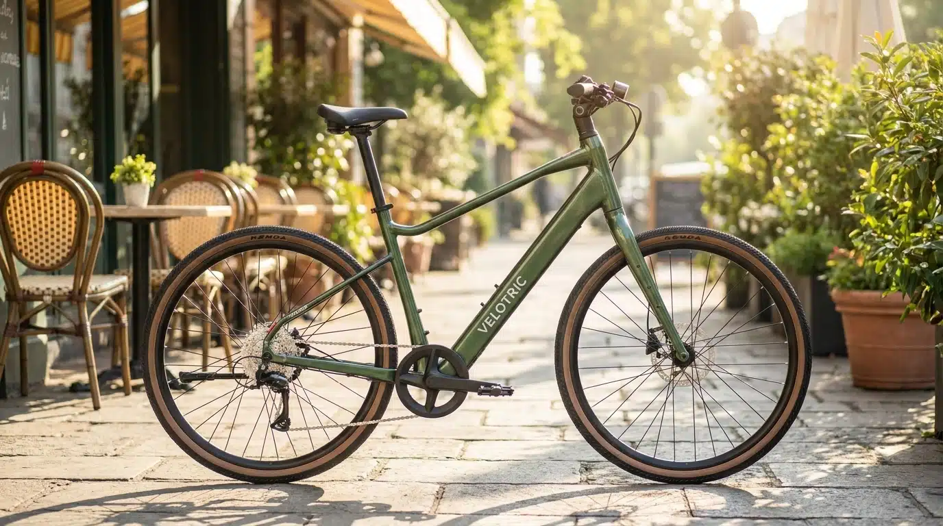 Velotric Tempo First Look: Velotric Goes Light 2 Velotric Tempo Mid-Step frame with gravel tires and removable battery