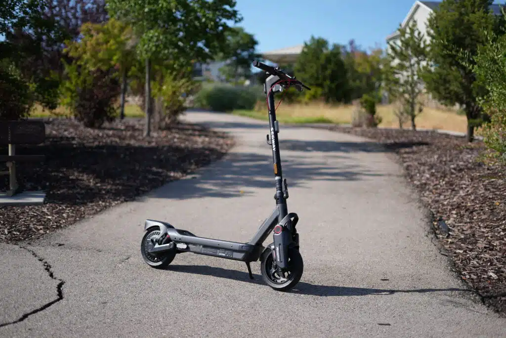 Segway MAX G3 Plus Review: One of the Best Commuter Scooters Just Got Better 7 Segway MAX G3 Plus front view showing headlight and front hydraulic suspension